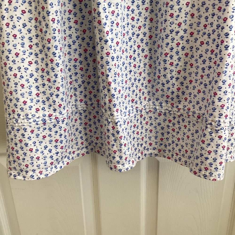 Eileen West Floral Nightgown - White and Blue - Picture 3 of 11